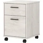 Bush Furniture Key West 2 Drawer Mobile File Cabinet Linen White Oak
