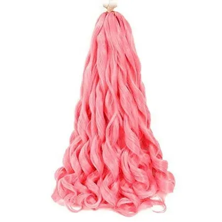 French Curly Braiding Hair 24 Inch 8 Packs - Pre Stretched 24 Inch 8 packs 1B