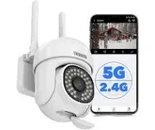 EVERSECU 2K 3.0MP Outdoor WiFi PTZ Security Camera 2.4G&5G WiFi Auto Tracking
