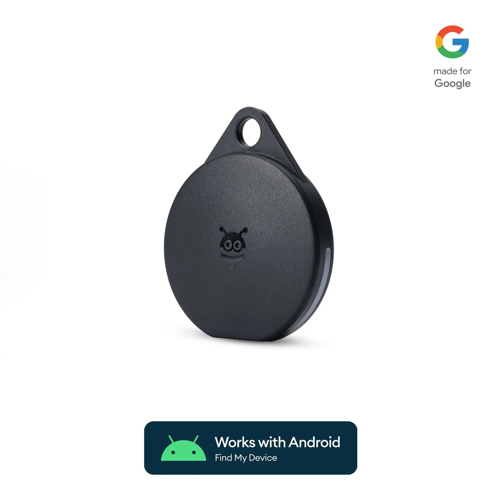 Pebblebee Tracker Clip Universal - Rechargeable Item Tracker | Alternative to Air Tag & Android | 12-Month Battery | Works with Android & iOS Find My Apps | LED & Sound Alerts (Universal Clip)