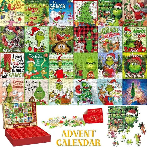 Advent Calendar 2024 Jigsaw Puzzle, Christmas Jigsaw Puzzles for Adults Kids,...