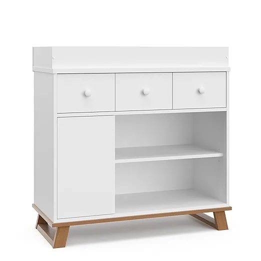 Storkcraft - Modern Nursery Changing Table Dresser - Vintage Driftwood