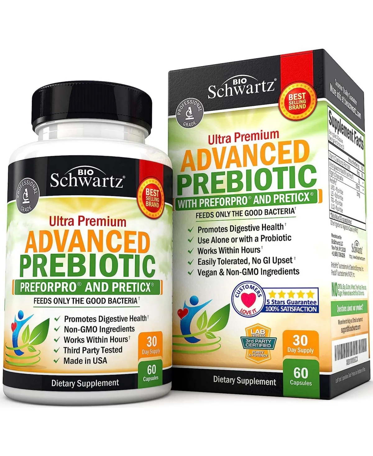 Bioschwartz Prebiotics and Probiotics with Whole Food Enzymes