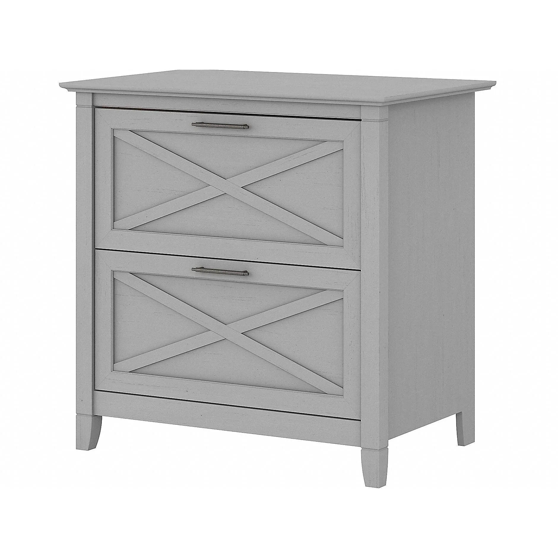 Bush Furniture Key West 2 Drawer Lateral File Cabinet Cape Cod Gray