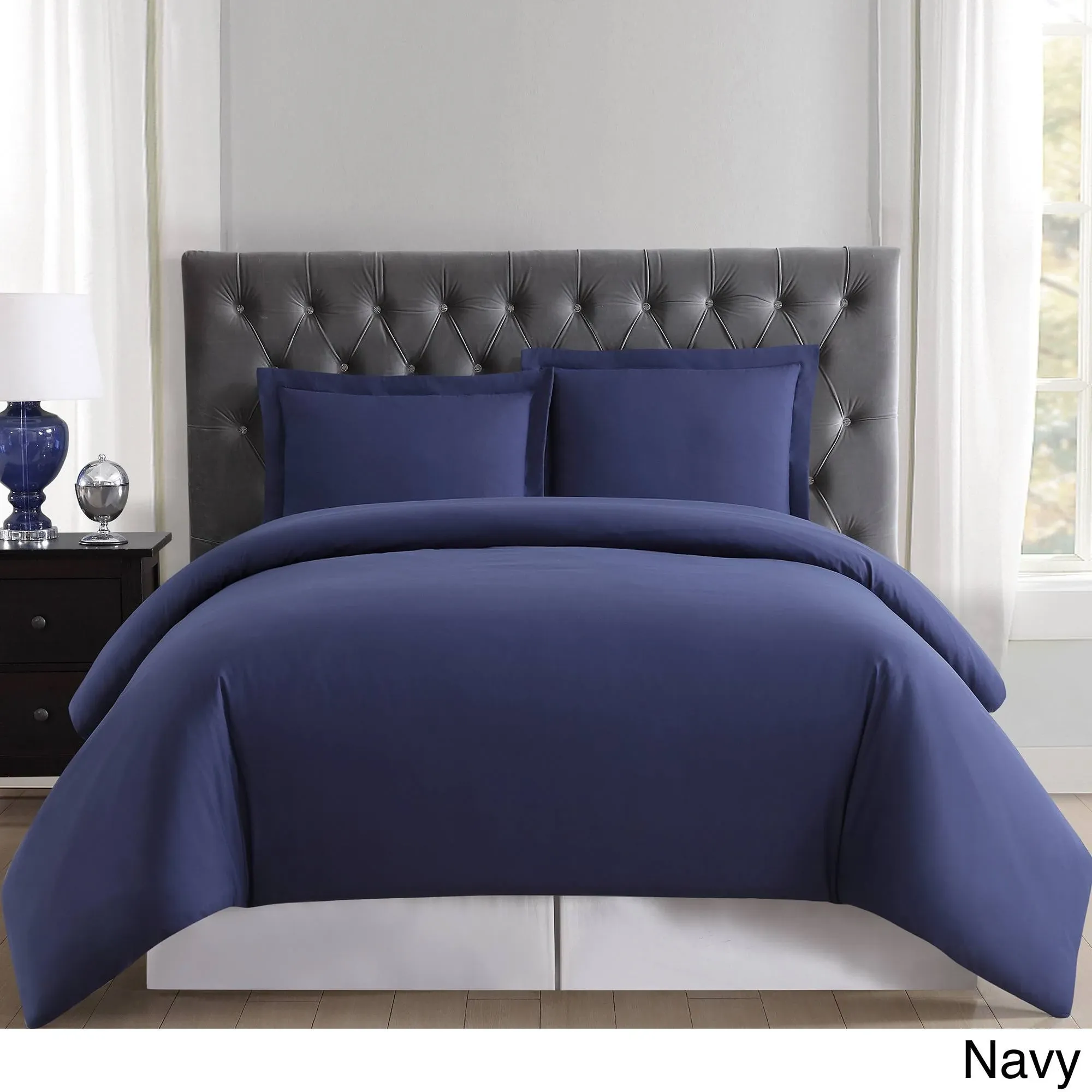 Truly Soft Everyday Duvet Cover and Shams Mini Set Navy King