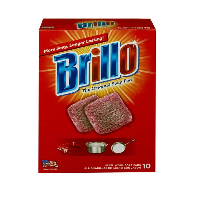 Brillo Soap Pads, Steel Wool - 10 soap pads