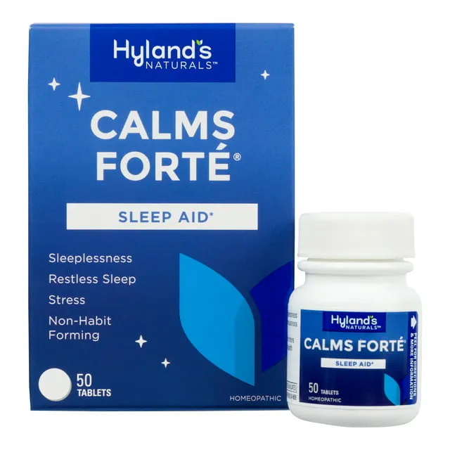 Hyland's Calms Forte' Sleep Aid Tablets, Natural Relief of Nervous Tension and Occasional Sleeplessness, 50 CountHyland's Calms Forte' Sleep Aid Tablets, Natural Relief of…