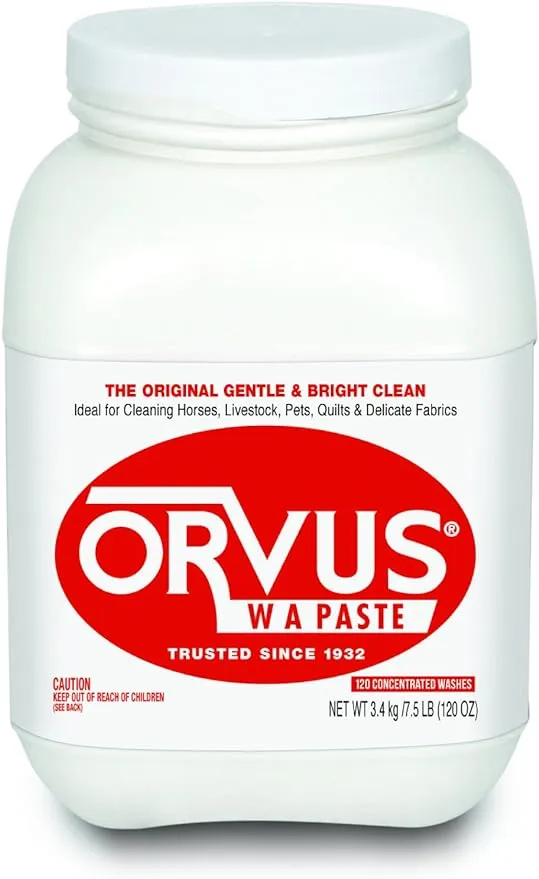 Orvus WA Paste Cleaner - 120oz.- Horse, Livestock and Dog Shampoo - Quilt, Fine Linen Detergent/Cleaner