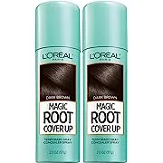L'Oreal Paris Root Cover Up Temporary Gray Concealer Spray Dark Brown 2 Oz (Pack of 2) (Packaging May Vary)