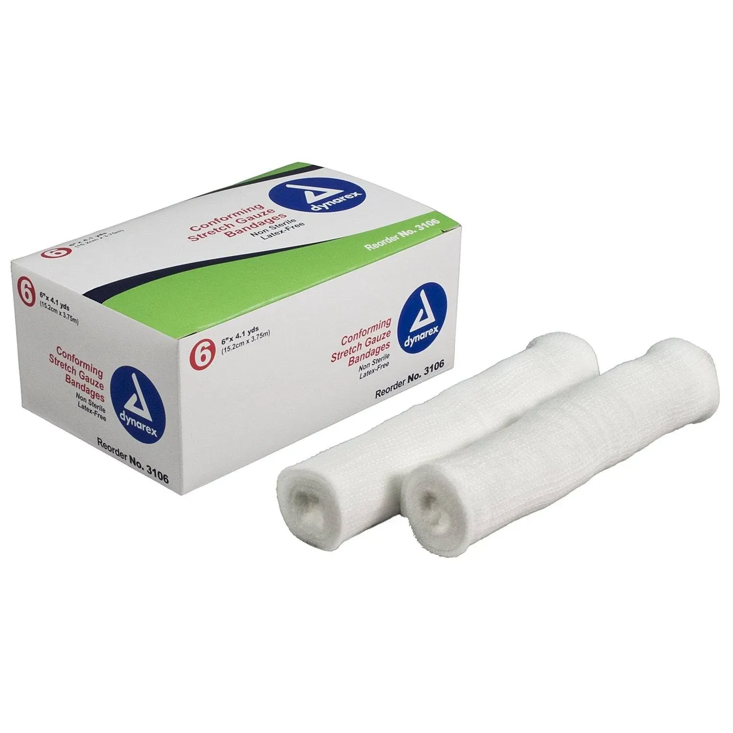 Dynarex Stretch Gauze Bandage Roll - 6", Non-Sterile