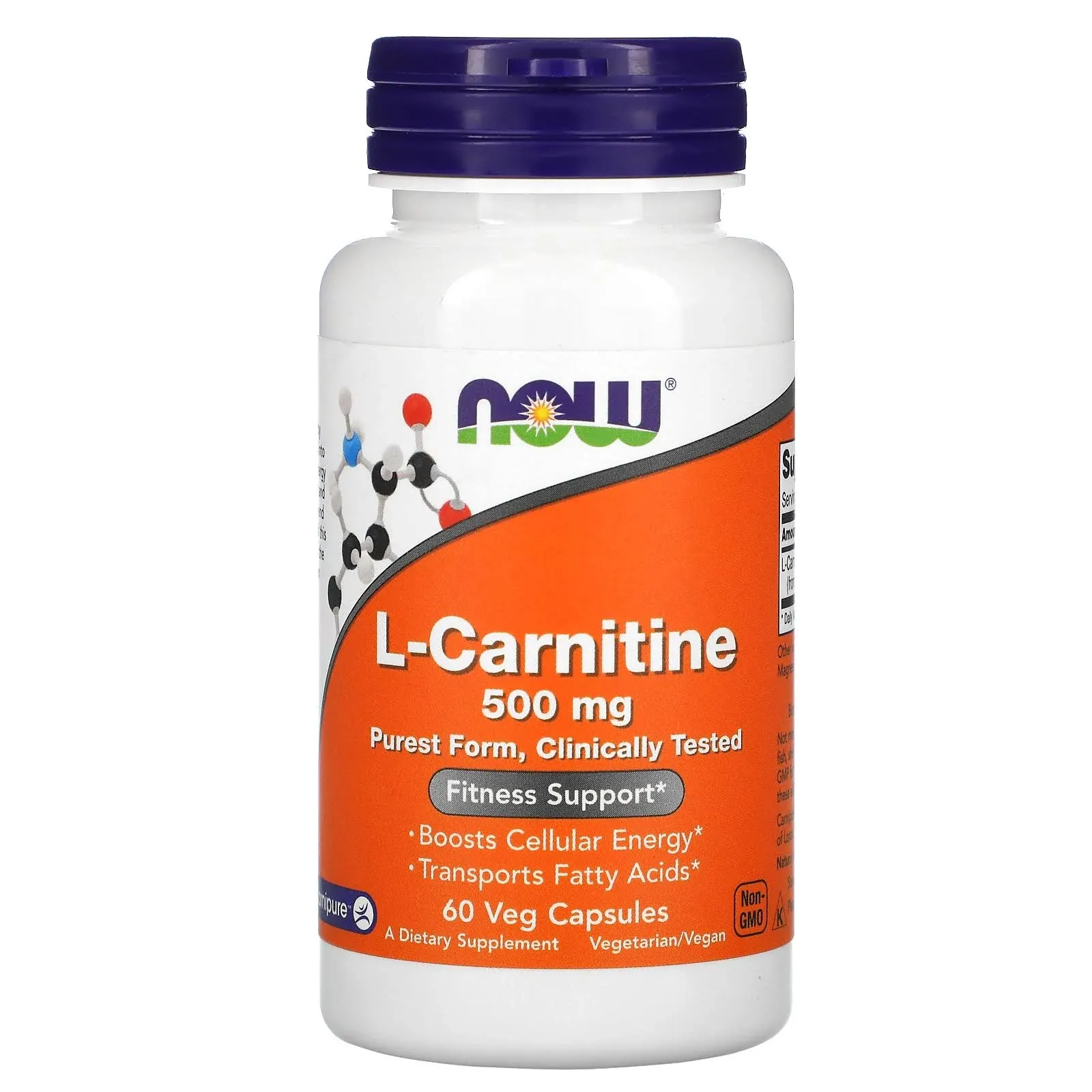 Now Foods L-Carnitine 500 mg - 180 Capsules